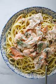 Creamy Salmon Pasta Simply Delicious Recipe Creamy Salmon Pasta Yummy Pasta Recipes Salmon Pasta