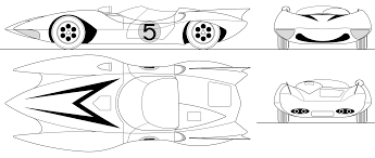 Speed Racer Mach 5 Blueprint Download Free Blueprint For 3d Modeling Speed Racer Car Speed Racer Blueprints
