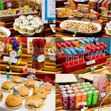 Vintage Carnival Themed Baby Shower They Set Up The Conference Room And Transformed It Into The Circus Circus Baby Shower Circus Food Baby Shower