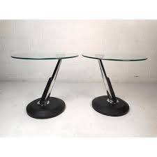 Item is sold as pictured and as is. Pair Of Contemporary Modern Glass End Tables Chairish