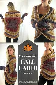 Free Essentially Fall Cardigan Crochet Pattern From Www Taylor Lynn Com Crochet Cardigan Pattern Crochet Shrug Crochet