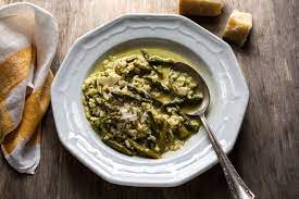 Risotto With Asparagus And Pesto Recipe Recipe Pesto Recipe Recipes Healthy Recipes