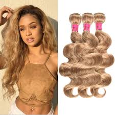 A wide variety of honey blonde hair weave options are available to you, such as hair weaving, hair bulk, and skin weft. Amazon Com Wome Honey Blonde Human Hair Bundles 27 Body Wave Brazilian Virgin Remy Hair Weave 8a Grade Hair Extensions 18 20 22 Blonde 27 Beauty