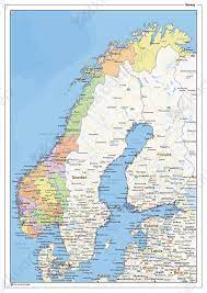 Download de plattegrond van noorwegen / landkaart. Staatkundige Landkaart Noorwegen 1454 Kaarten En Atlassen Nl