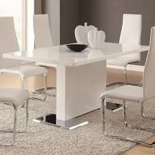 Everyday low prices · curbside pickup · savings spotlights Coaster Modern Dining White Dining Table With Chrome Metal Base Coaster Fine Furniture Modern Dining Room Set White Dining Room Contemporary Dining Room Sets