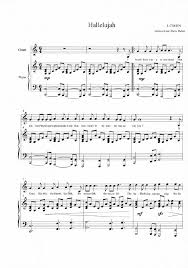 Hallelujah By Cohen Sheet Music Solo Part Too Hallelujah Sheet Music