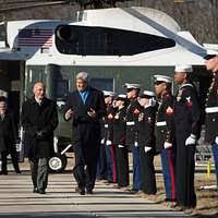 Secretary Kerry Holds a One-on-Chat With Afghan CEO Abdullah Amid a Series  of U.S.-Afghan Dialogues at Camp David