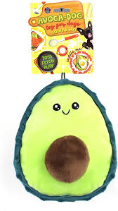Bow Wow Pet Avocado Dog Toy Squeaky Plush Pet Teeth Teasing Toy (97669)