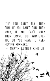 January If You Can T Fly Then Run If You Can T Run Then Walk If You Can T Walk Then Crawl But Whatever You Do You Have To Keep Moving Forward Martin L