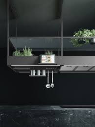 stainless steel island hood with activated carbon filters with integrated lighting spazio by falme stainless steel island kitchen island hood ideas island hood