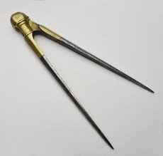 Early And Heavy Brass And Steel Navigational Dividers Circa 1650 Dsc001 Divider Steel Brass
