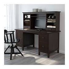 Hemnes Desk With Add On Unit Black Brown 61x53 7 8 Ikea Hemnes Ikea Hemnes Desk Furniture