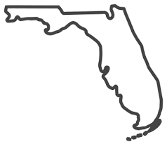 Florida Map Outline Printable State Shape Stencil Pattern Florida Outline Map Of Florida Map Pattern