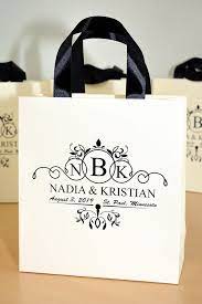 25 Elegant Wedding Monogram Welcome Bags For Wedding Favor For Etsy Wedding Welcome Bags Wedding Party Gift Bags Destination Wedding Welcome Bag