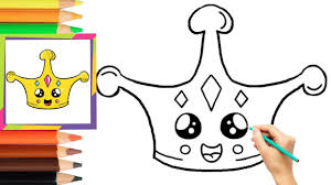 تعليم الرسم رسم تاج بالخطوات How To Draw A Crown Youtube