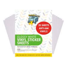 Check spelling or type a new query. Printable Vinyl For Inkjet Printer Glossy White Waterproof 20 Sheets Glossy Sticker Paper For Printer Avoid Jams Printable Vinyl Sticker Paper Decal Good For Cricut And Silhouette Reader
