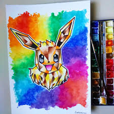 Eevee Poke Crystal By Geekalemon Pokemon Nintendo Watercolor Acuarela Pokedex Kanto Pokemon Trainer Pokemon Mast Pokemon Art Pokemon Fan Art Anime Art