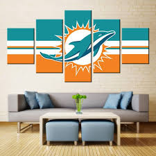Miami Dolphins Wall Art Canvas Art Sport Football College Nfl Wall Dolphin Wall Art Cheap Wall Art Wall Decor Living Room