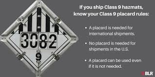 Class 9 Shipments To Placard Or Not Placard That Is The Question Ehs Daily Advisor