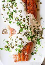 A Spicy Perspective Smoky Oven Baked Salmon With Horseradish Sauce Baked Salmon Oven Baked Salmon Salmon Recipes