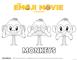 Jetzt 30 tage kostenlos testen! Monkeys Emoji Movie Coloring Pages Printable