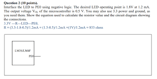 Solved Question 2 10 Points Interface The Led To Peo U