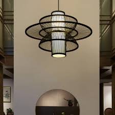 Pendants and chandeliers don't leave much space underneath to prevent you from walking into them. Multi Tiers Ceiling Pendant Light Living Room 1 Light Modern Handmade Bamboo Hanging Light Beautifulhalo Com
