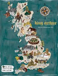 Explore Our Map Of King Arthur S Britain King Arthur Map Of Britain Illustrated Map