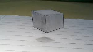 Easy drawing a magical wireframe cube. 3d Box Drawing Floating Cube 3d Trick Art On Paper