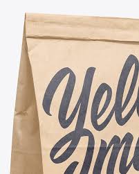 Download Kraft Paper Food Bag Mockup In Bag Sack Mockups On Yellow Images Object Mockups PSD Mockup Templates