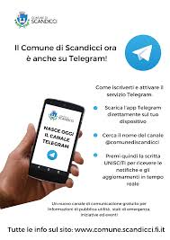Il Comune di Scandicci ora è anche su Telegram; il nuovo servizio si  affianca ai canali Facebook, Instagram, Twitter, Youtube, Newsletter e  Whatsapp | Comune di Scandicci