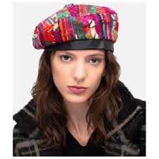 Blouse U00e0 Col Montant Imprimu00e9 Bleu Foncu00e9