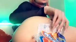 blondelashes19 eating a marshmallow out of her beautiful butthole - GIFSAUCE