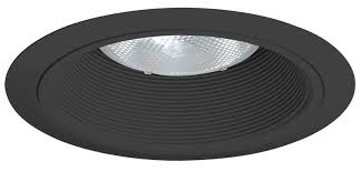 Juno Lighting 24b Bl 6 Inch Black Baffle With Black Tapered Trim Ring Recessed Lighting Trim At Green Electrical Supply