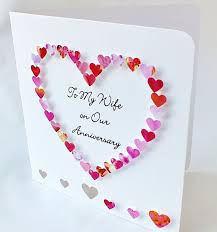 Anniversary Card For Wife To My Wonderful Wife Happy Etsy Anniversary Cards For Wife Anniversary Cards Handmade Anniversary Cards