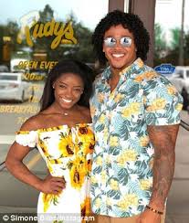 Simone biles is celebrating her boyfriend's birthday with some fun photos of them spending time together before she gets ready to go for gold at the tokyo olympics. Simone Biles Gushes About Her Amazing Boyfriend Stacey Ervin Daily Mail Online
