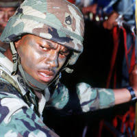 U.S. Air Force Airman 1st Class Cody Jones, a drill