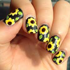 How To Make A Sunflower Nail Design
