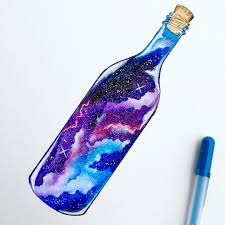 Galaxy In A Bottle Space Galaxy Drawings Galaxy In A Bottle Bottle Drawing