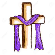 This will form the base or central upright stake of the cross. Hand Drawing Of A Wooden Cross With Purple Cloth Royalty Free Cliparts Vectors And Stock Illustration Image 47675536
