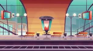 Download Railway Station Empty Railroad Platform For Train For Free Train Station Art Railway Station Anime Backgrounds Wallpapers