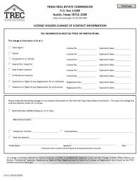To whom it may concern, please be advised that effective , i/we have appointed: License Holder Change Of Contact Information Trec