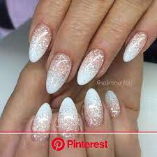 How to apply acrylic for beginners. Chunky Glitter Ombre White Acrylic Nails Prom Nails Nail Designs Clara Beauty My