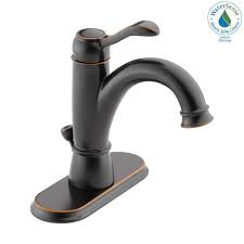Oil rubbed bronze color changing shower system. Delta Porter Single Hole Single Handle Bathroom Faucet In Oil Rubbed Bronze 15984lf Ob Eco The Home Depot