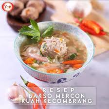 Dengan taburan seledri cincang dan bawang goreng yang melimpah. Resep Bakso Mercon Kuah Kecombrang Basoyen