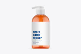 Download Amber Bottle With Pump Mockup Mockup Daddy