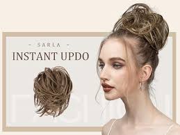 Amazon.com: SARLA Messy Hair Bun Hair Pieces Curly Synthetic Updo Fake  Scrunchies Ponytail Extension for Women Beach Blonde 1PCS
