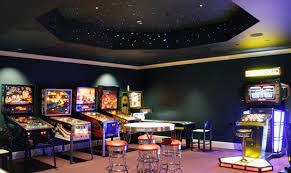 Pin By Betty Calkin On Mancaves Arcade Room Game Room Game Room Design