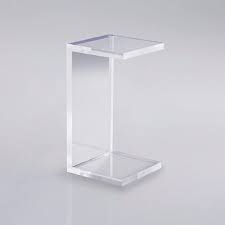 Butler specialty charleise acrylic and gold square end table. Small Side Table Boda Acrylic