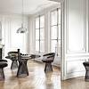 Platner side chair in black hyle & metallic bronze. 1